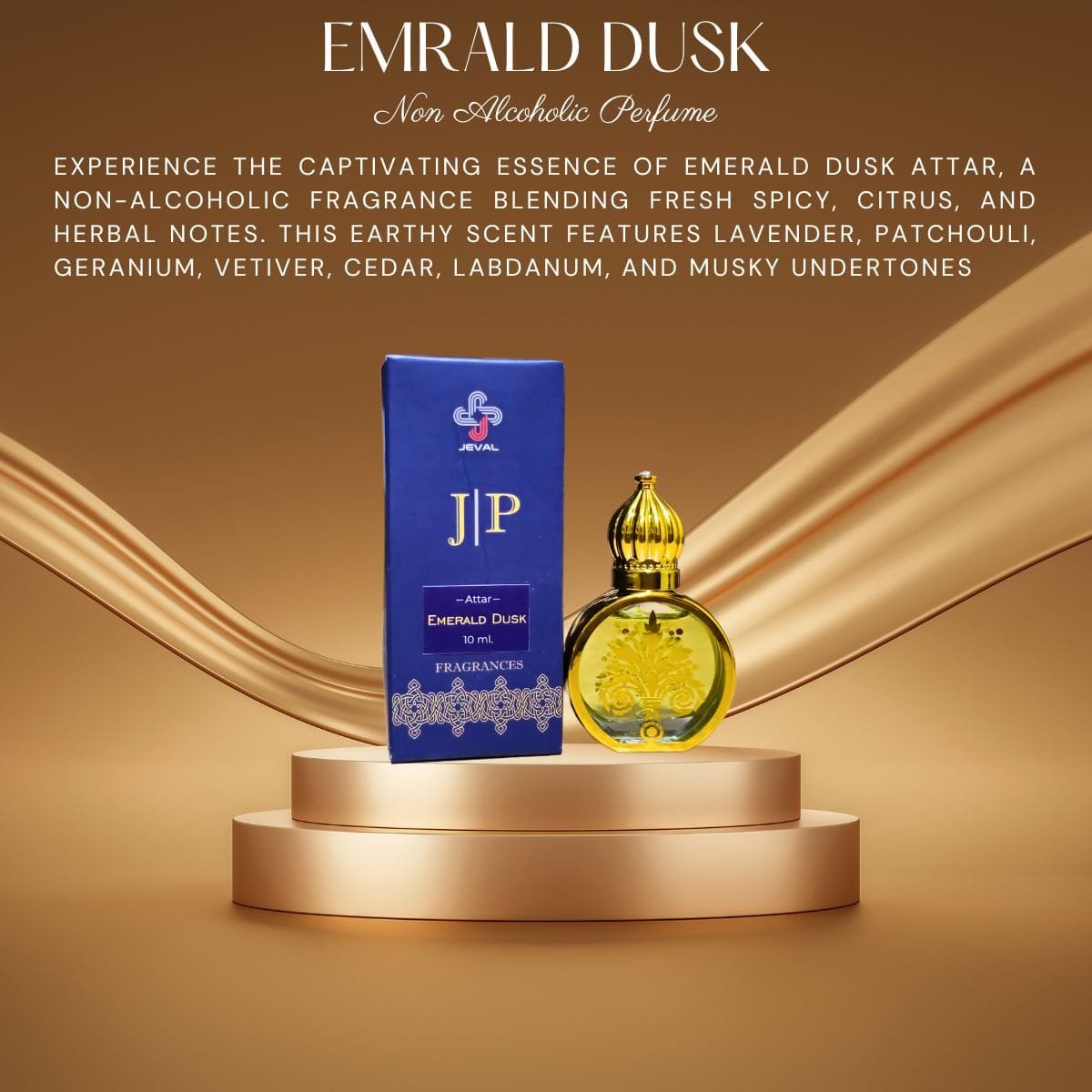 Emrald Dusk Attar | Fresh, Spicy, and Earthy